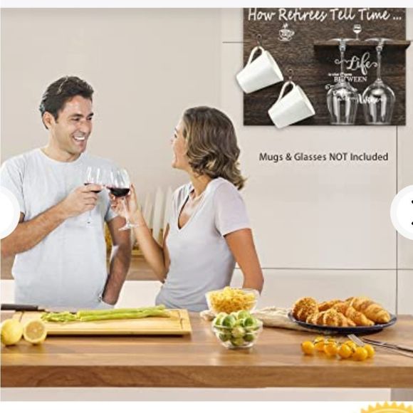 How Retirees Tells Time Farmhouse Chic Wooden White Washed Wall Decor New - Picture 2 of 10